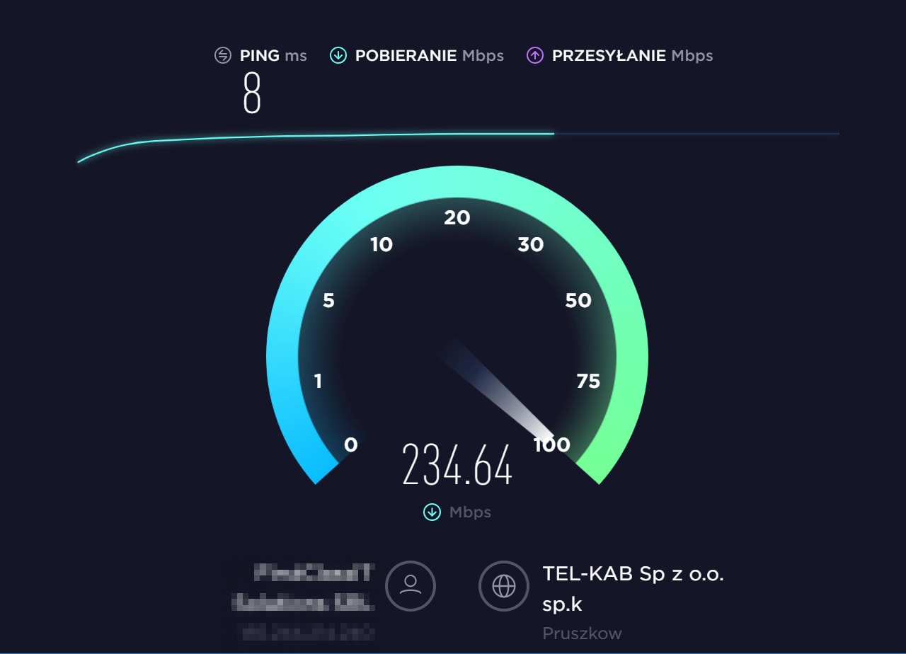 NordVPN speedtest pobieranie